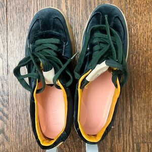 Steve Madden Green Sneakers with Yellow Trim